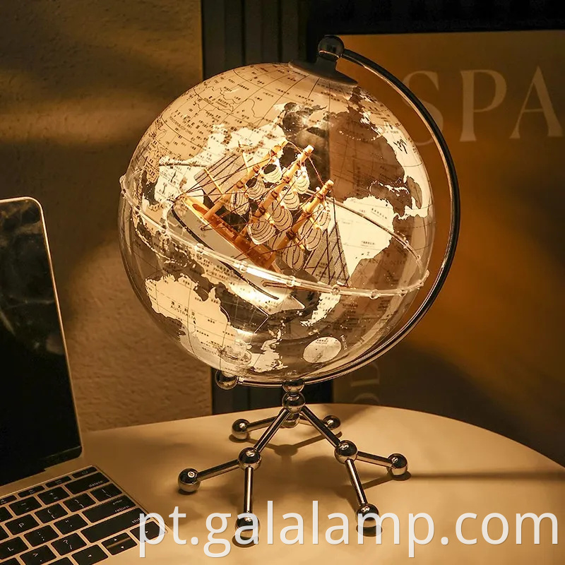 Lâmpada mundial de 8 polegadas elegante para casa e escritório